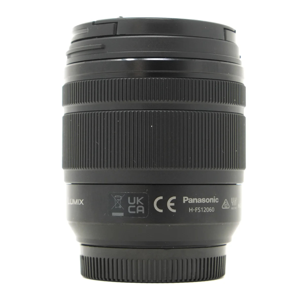 Used Panasonic Lumix G Vario 12-60mm F3.5-5.6 Power OIS Lens - side angle