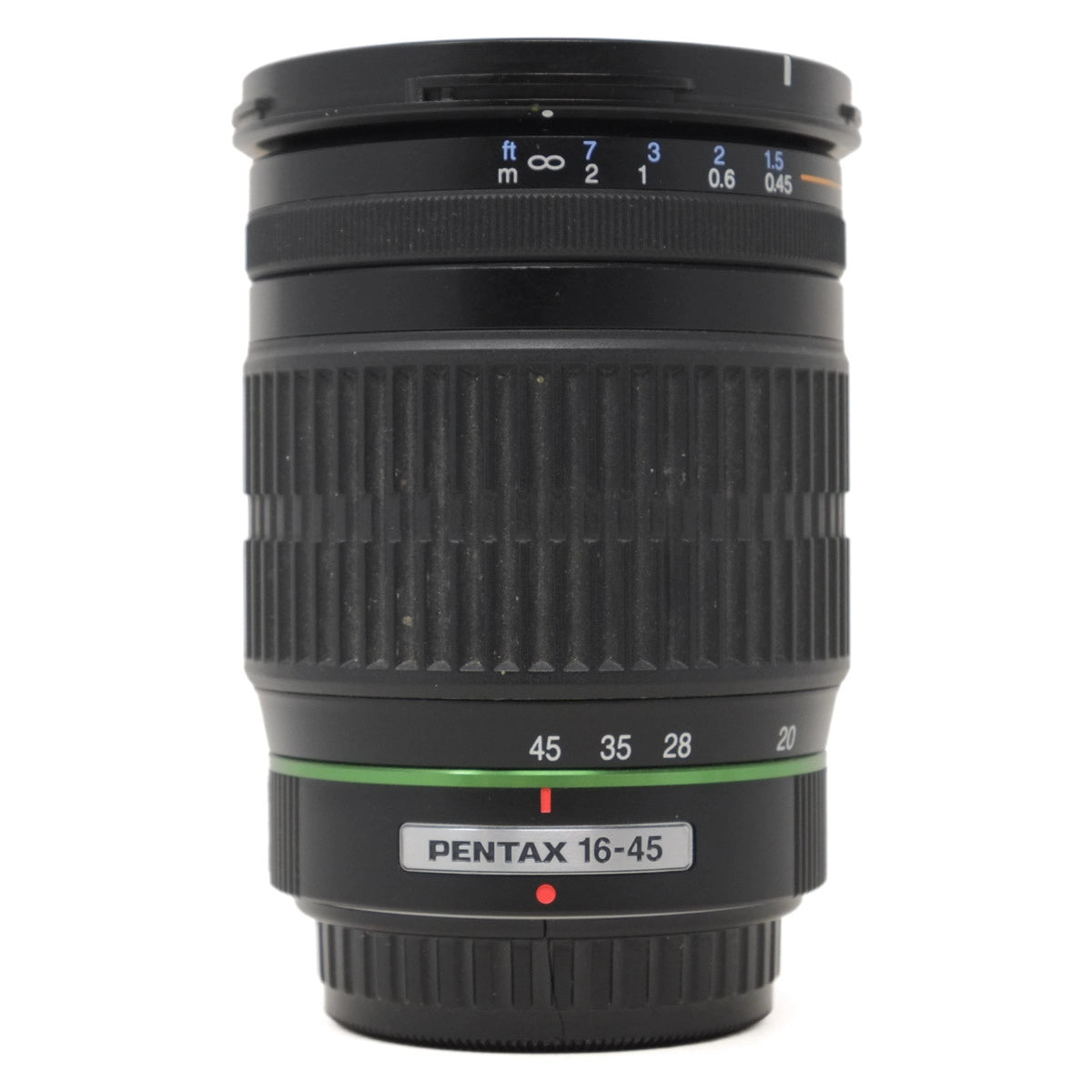 Pentax camera lens on a white background