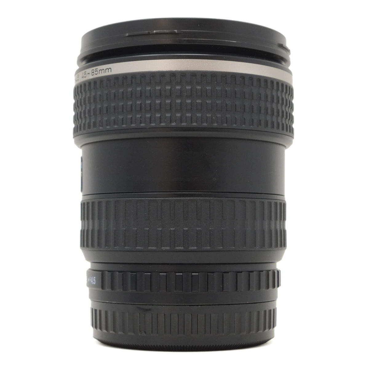 Used Pentax-FA 645 45-85mm F4.5 zoom lens AF For Pentax 645 AF cameras - side angle