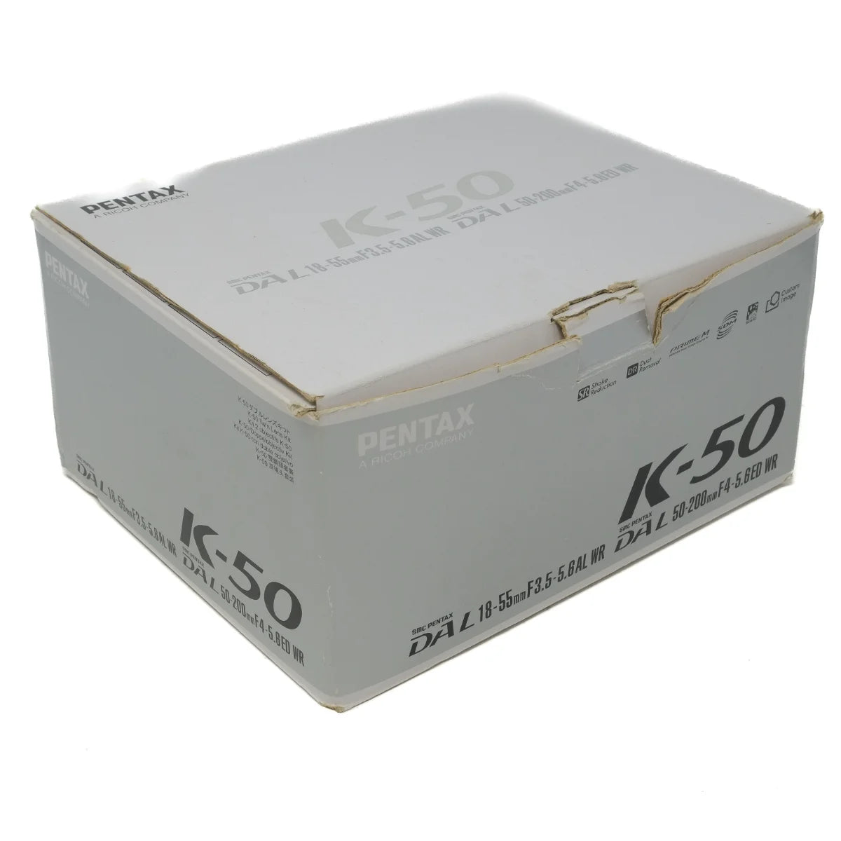 Used Pentax K-50 DSLR camera with Pentax 18-55mm WR Lens - original box