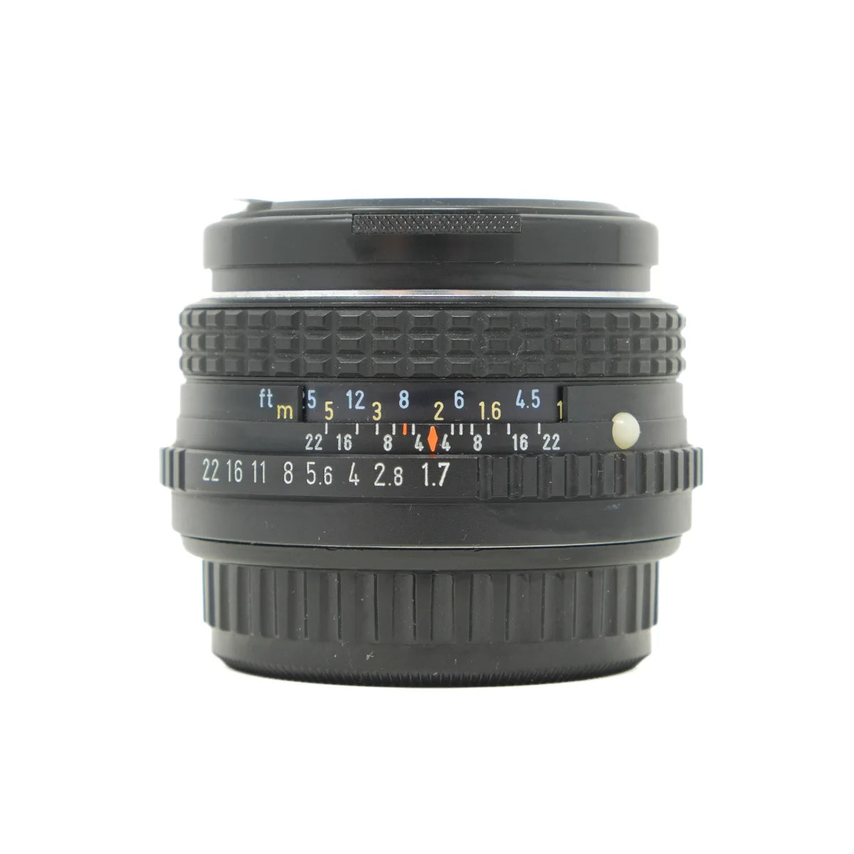 Used Pentax-M 50mm F1.7 PK Lens - front angle