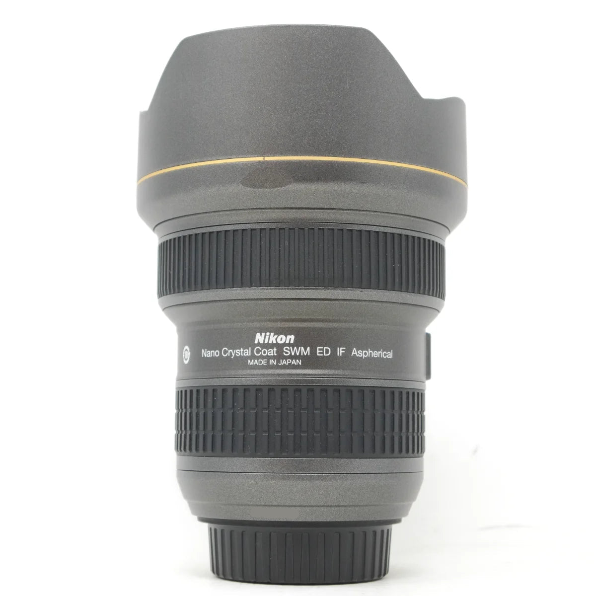 Used Rare Nikon AF-S 14-24mm F2.8 100th anniversary Edition - side angle