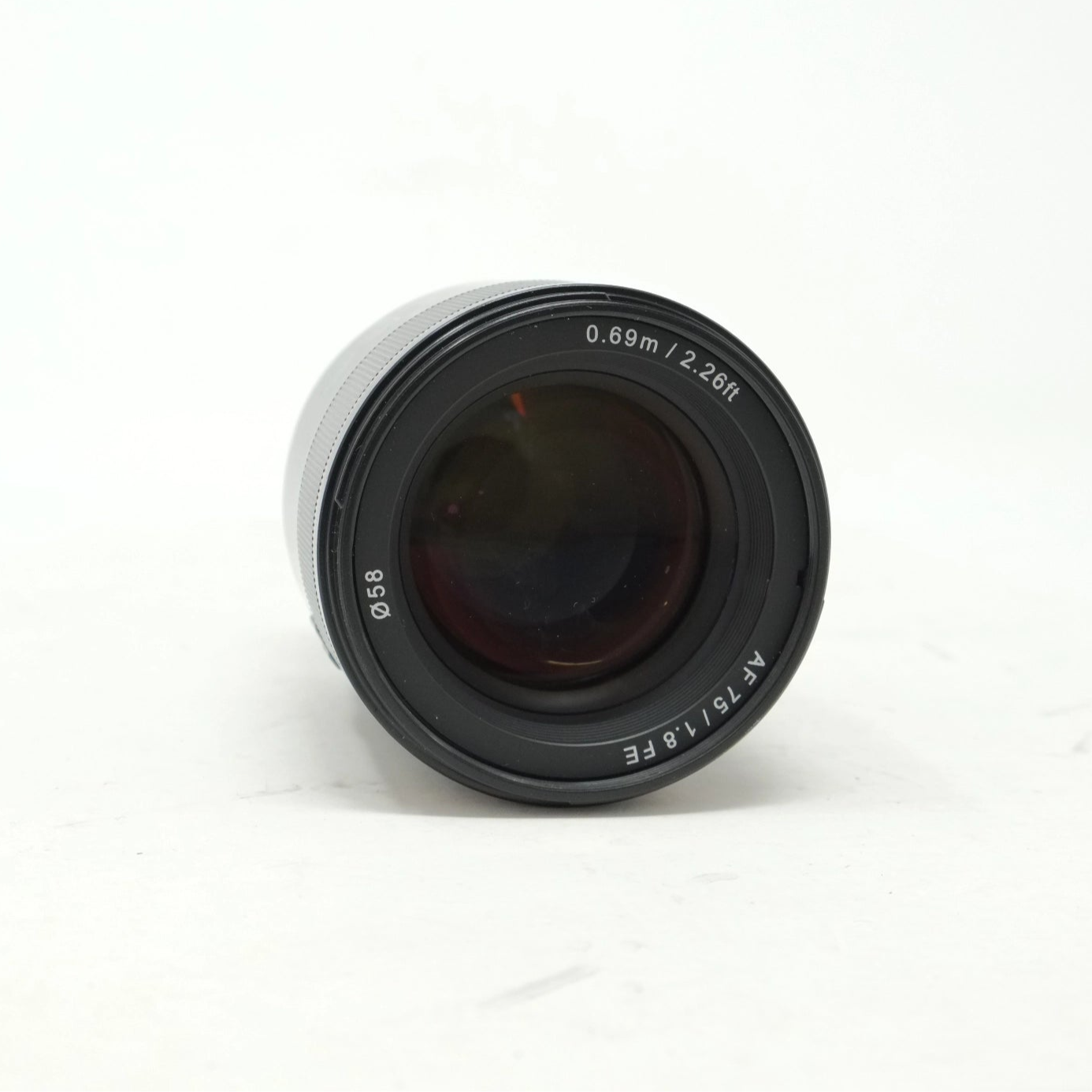 Camera lens on a white background
