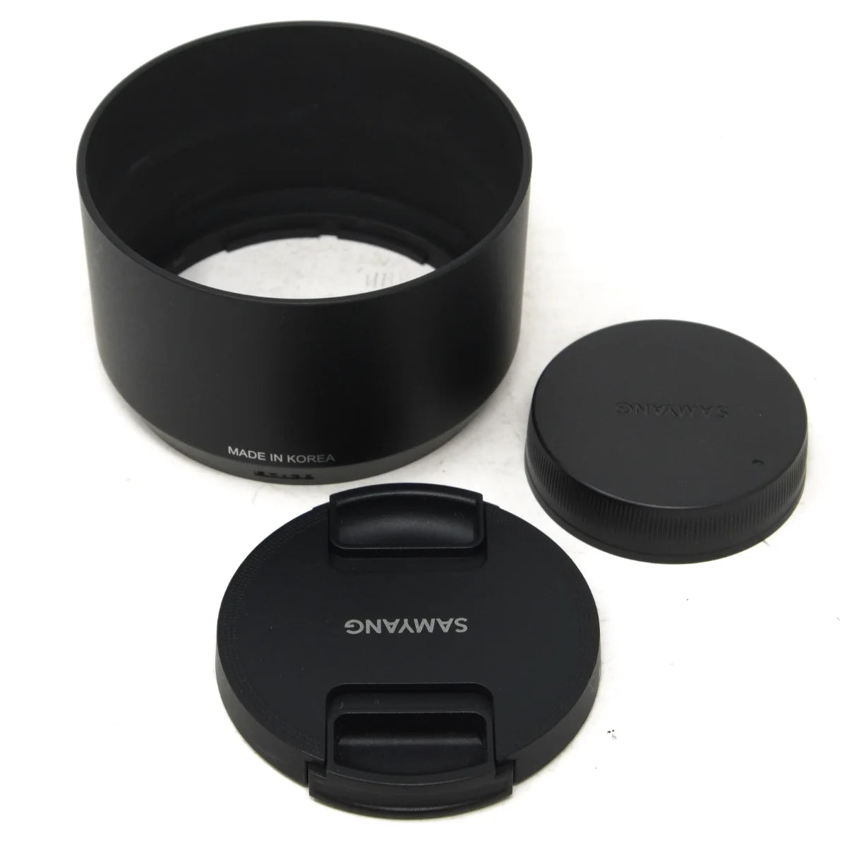 Used Samyang AF 85mm F1.4 FE II Lens Sony E Mount - lens hood and caps