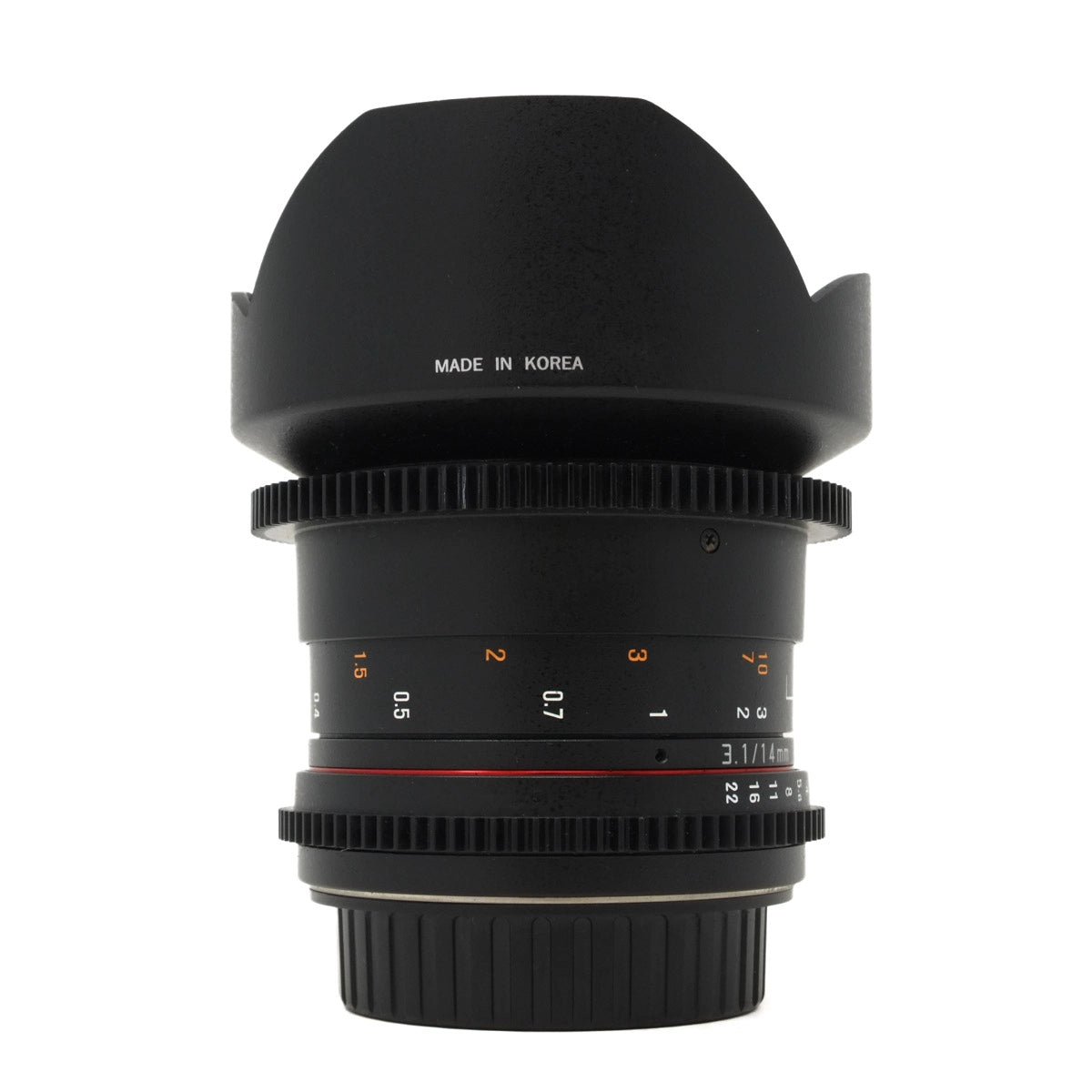 Used Samyang VDSLR UMC II Cine 5 Lens Kit + Case - Front angle