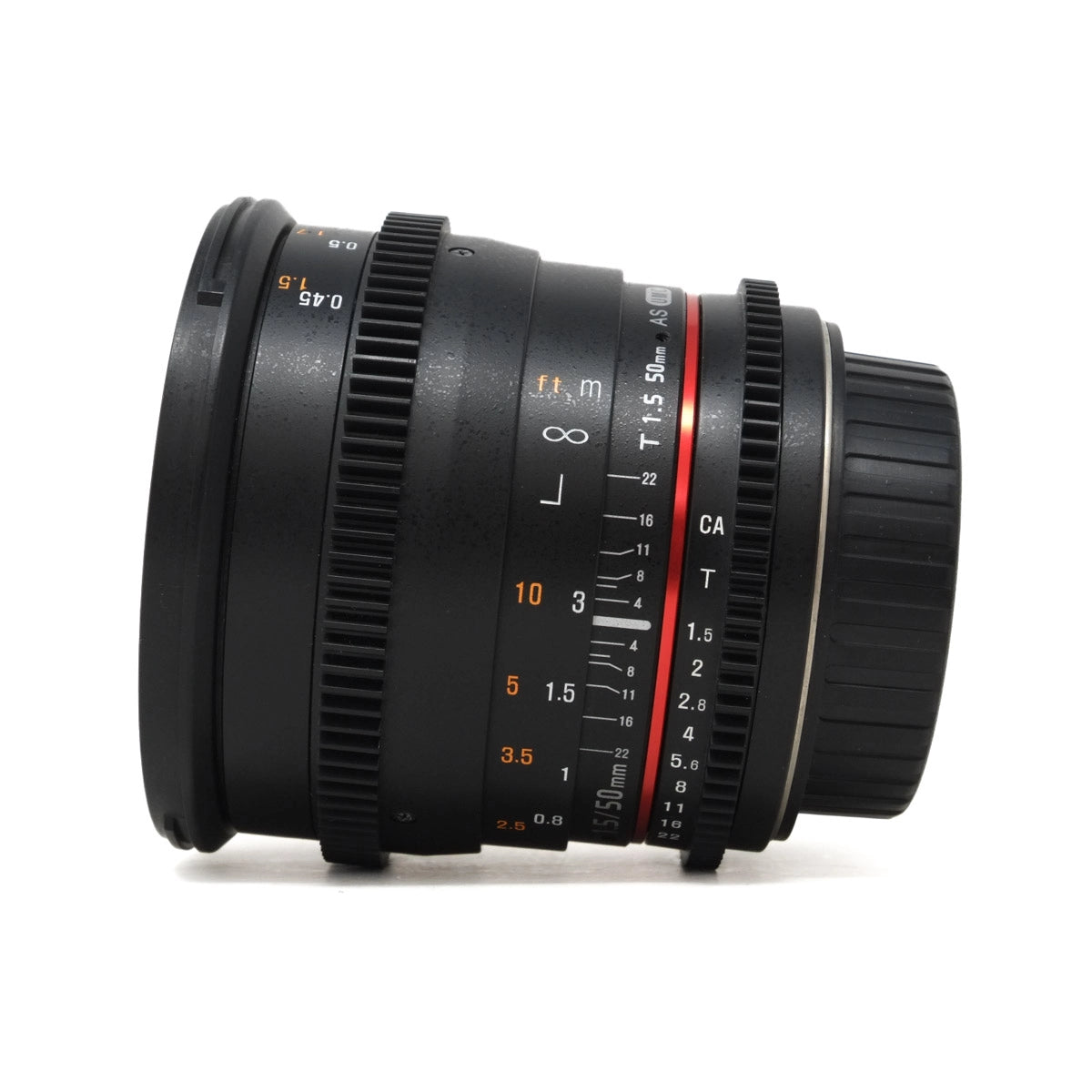 Used Samyang VDSLR UMC II Cine 5 Lens Kit + Case - Side angle