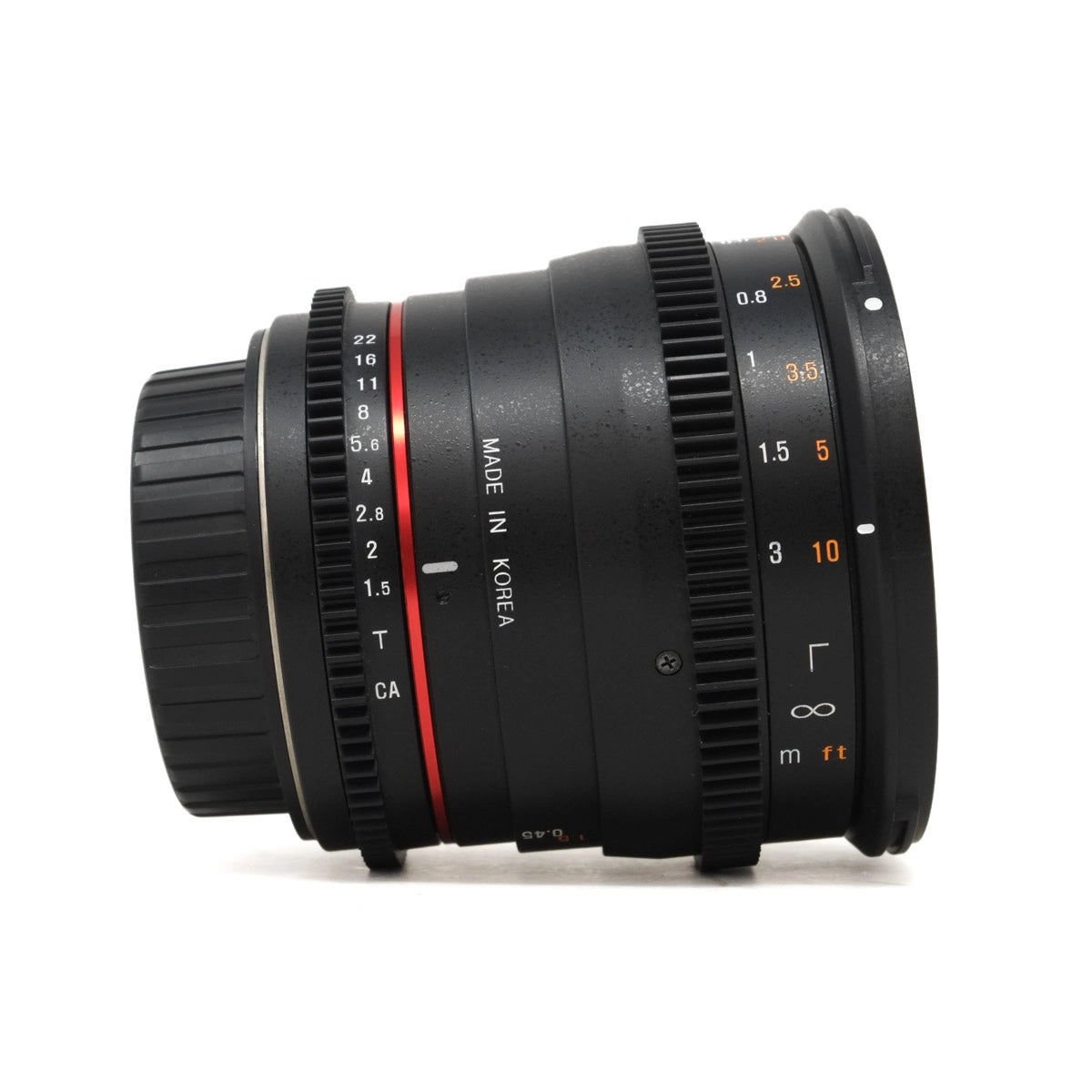 Used Samyang VDSLR UMC II Cine 5 Lens Kit + Case - Side angle