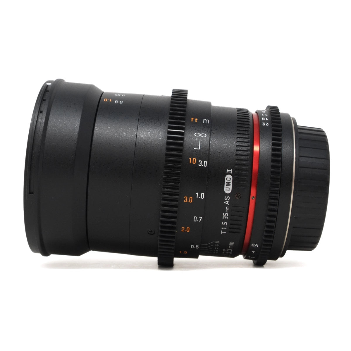 Used Samyang VDSLR UMC II Cine 5 Lens Kit + Case - Side angle