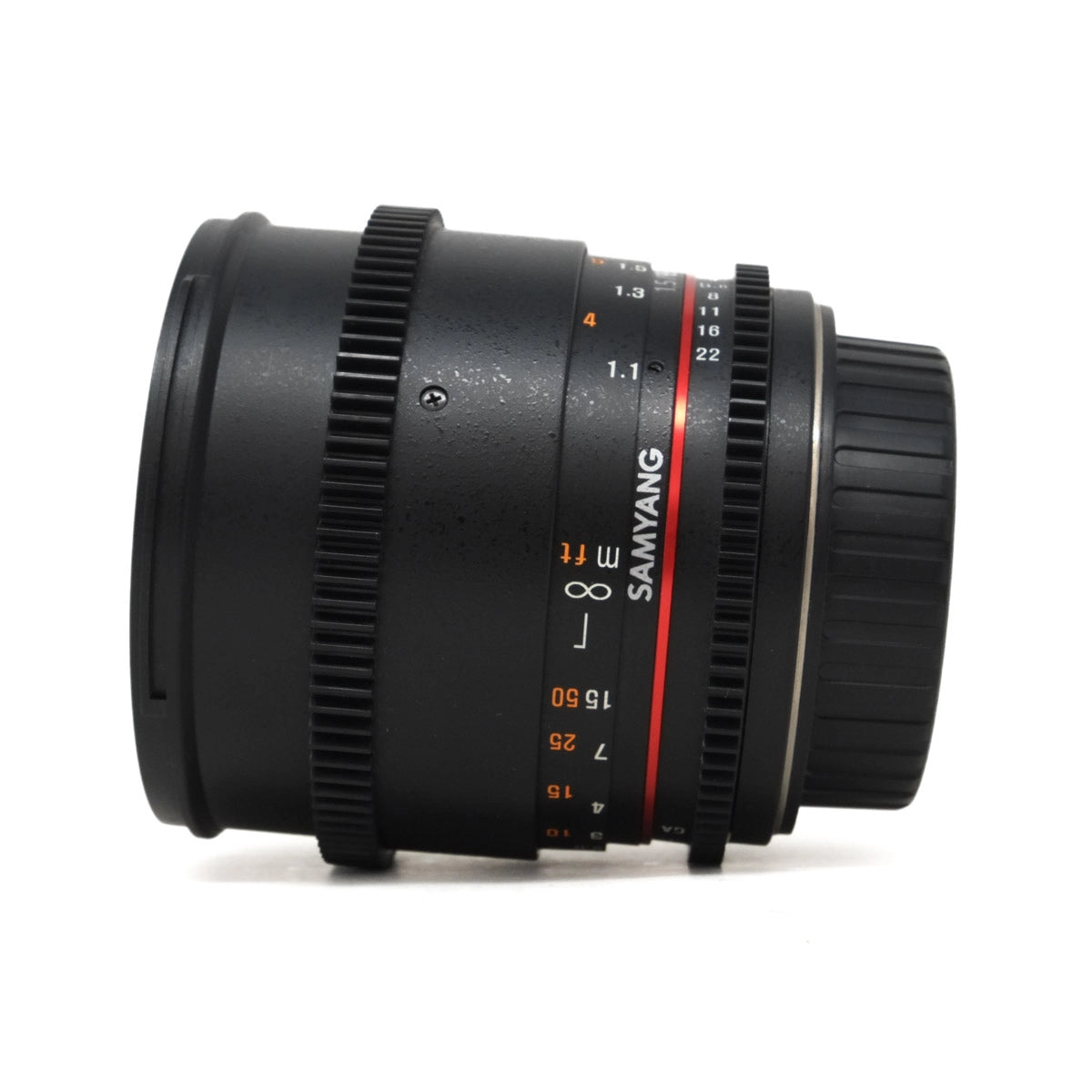 Used Samyang VDSLR UMC II Cine 5 Lens Kit + Case - Side angle