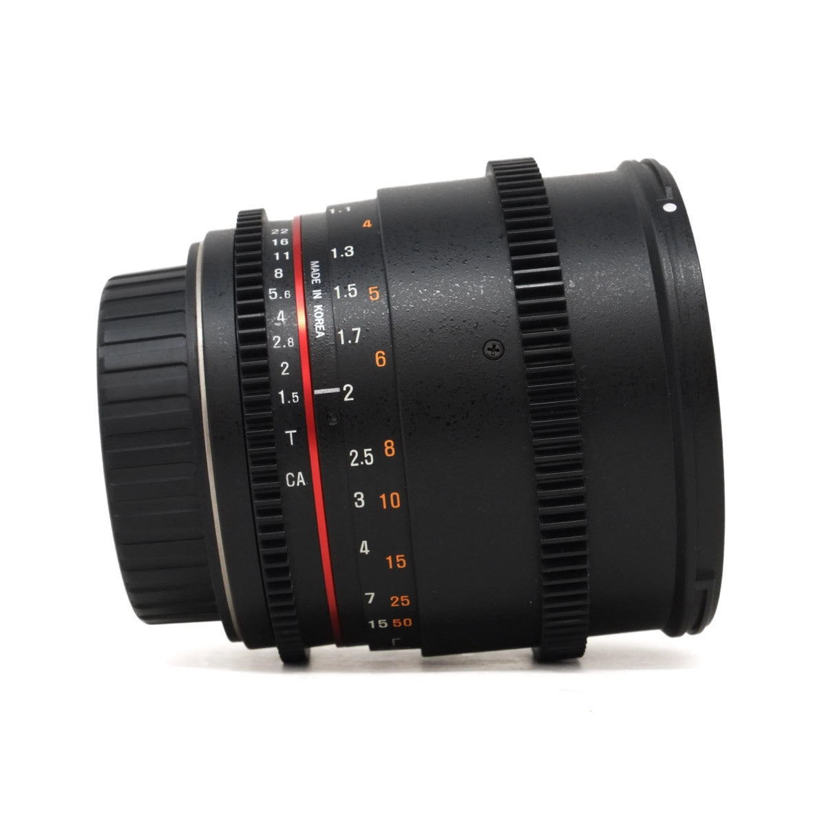 Used Samyang VDSLR UMC II Cine 5 Lens Kit + Case - Side angle