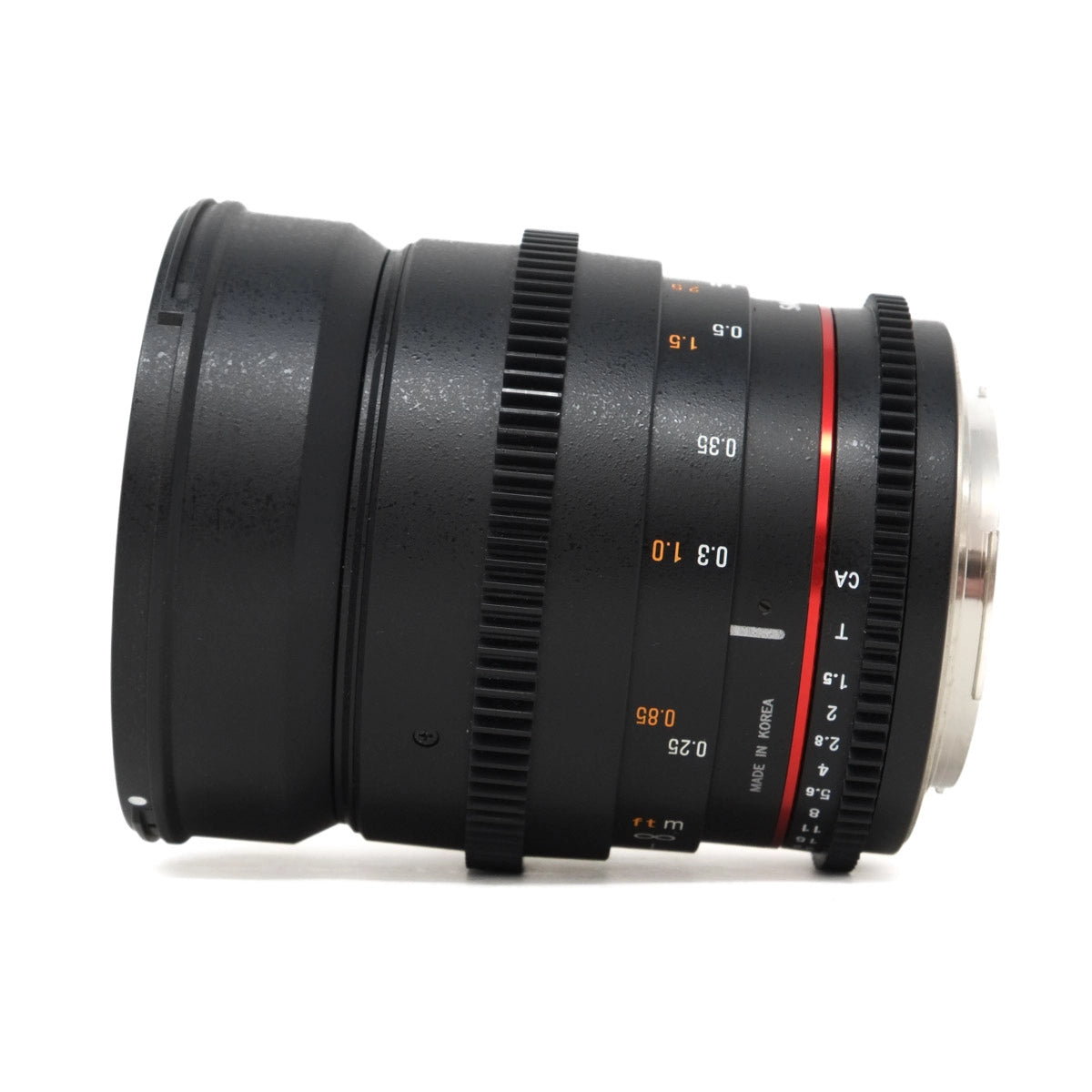 Used Samyang VDSLR UMC II Cine 5 Lens Kit + Case - Side angle