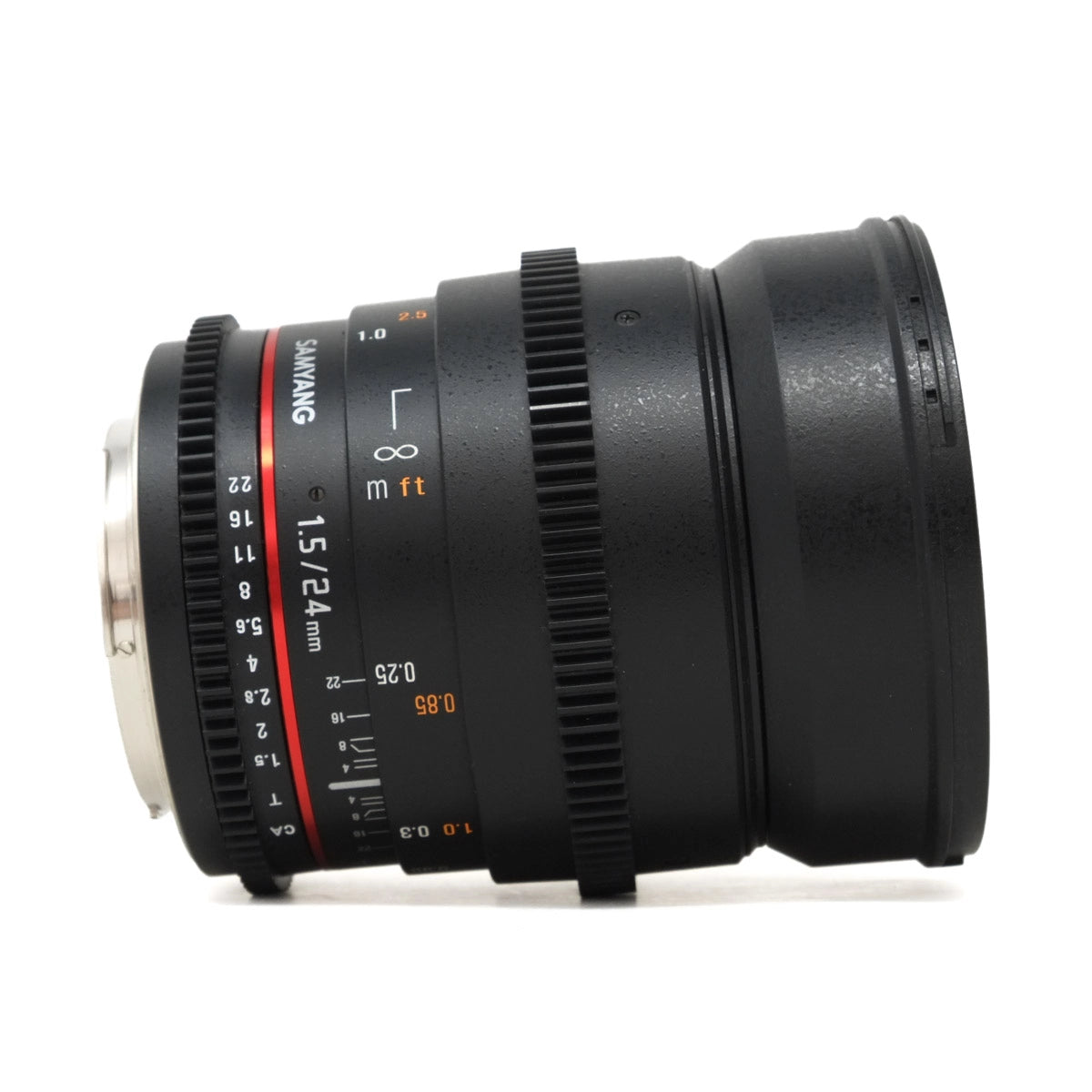 Used Samyang VDSLR UMC II Cine 5 Lens Kit + Case - Side angle