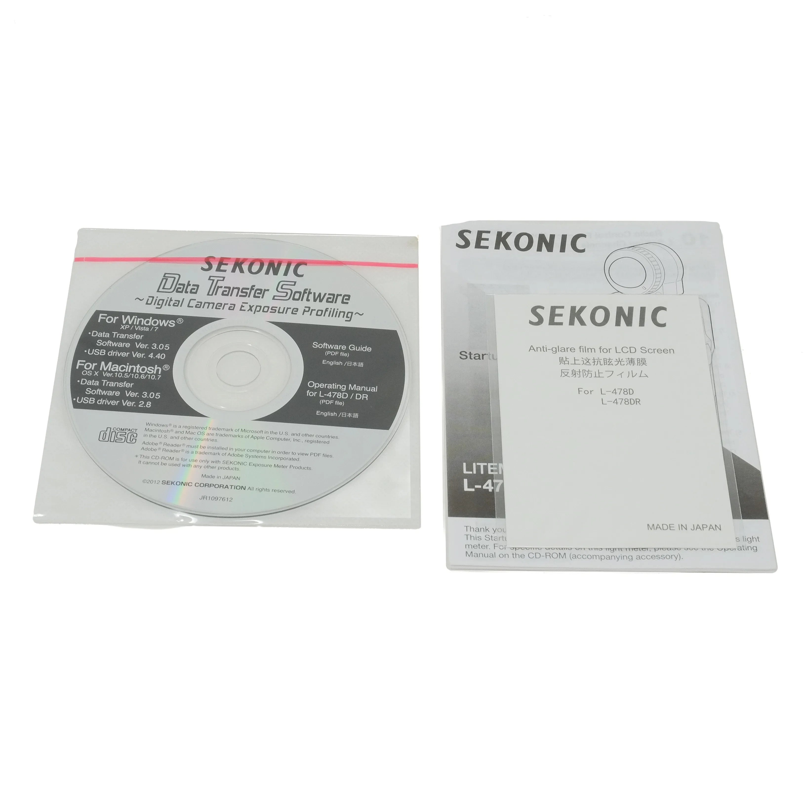 Used Sekonic LiteMaster Pro L-478D Digital Exposure meter - instructions and CD