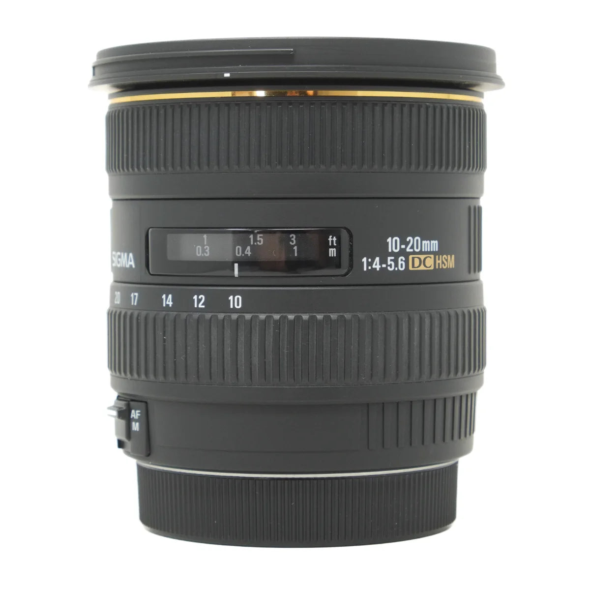 Used Sigma 10-20mm F4-5.6 DC EX HSM Lens in Canon EF-S mount - front angle