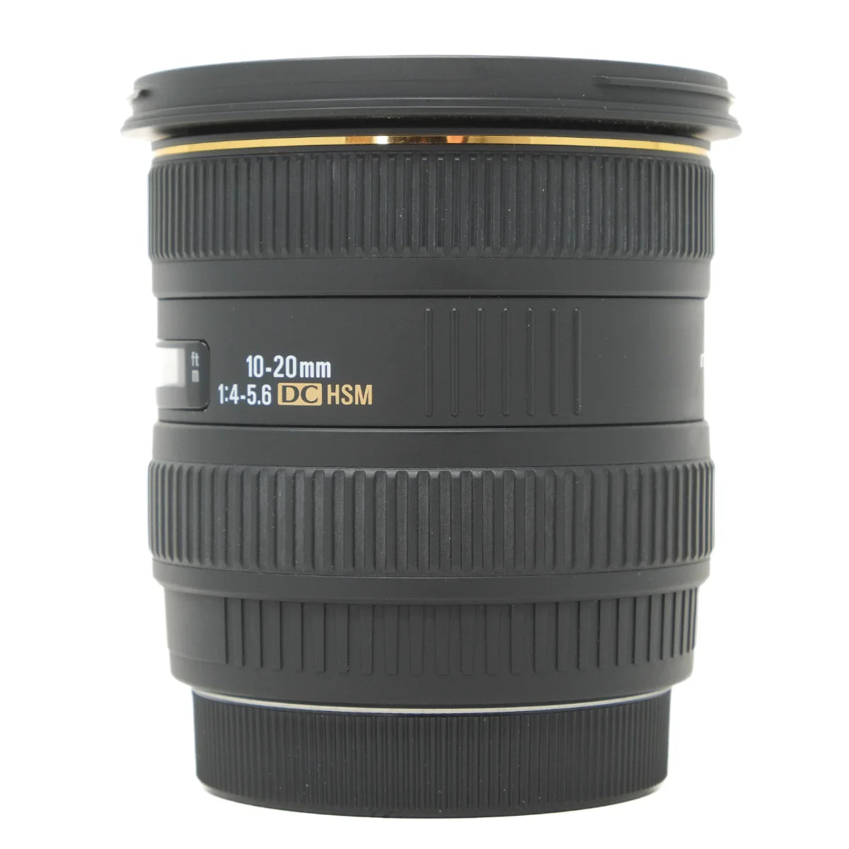 Used Sigma 10-20mm F4-5.6 DC EX HSM Lens in Canon EF-S mount - side angle