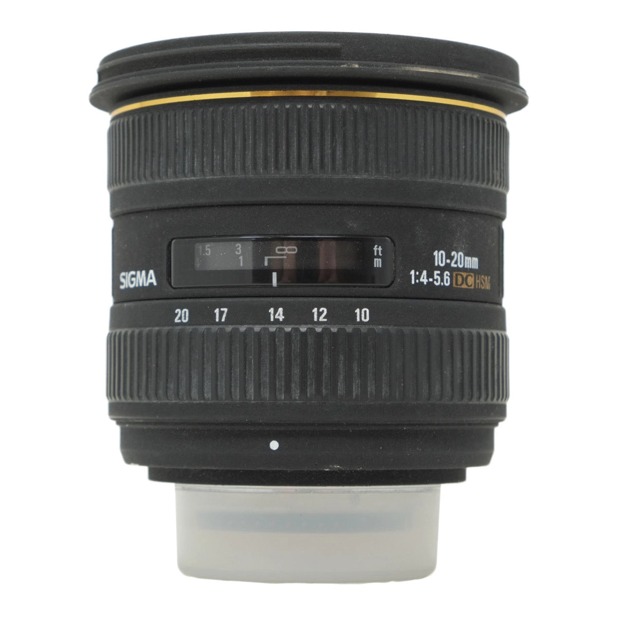 Sigma camera lens on a white background