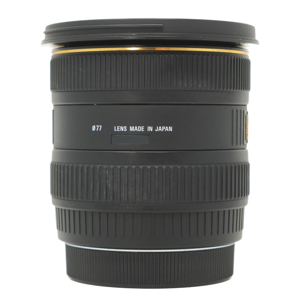 Used Sigma 10-20mm f4-5.6 DC wide angle lens in Canon EF fitting - side angle