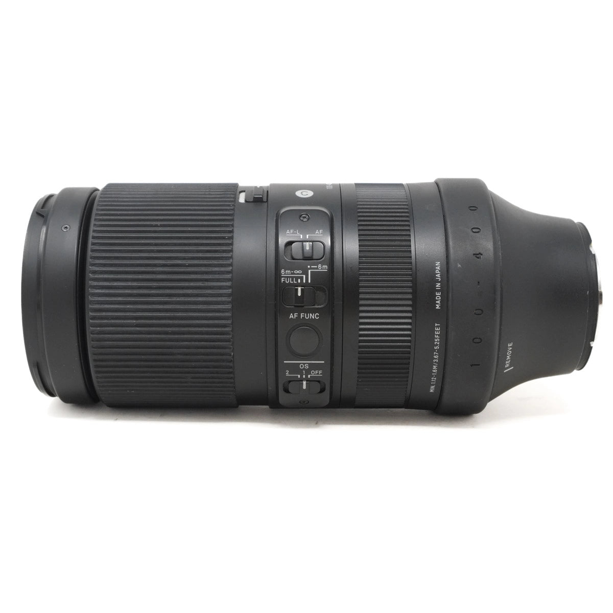 Camera lens on a white background