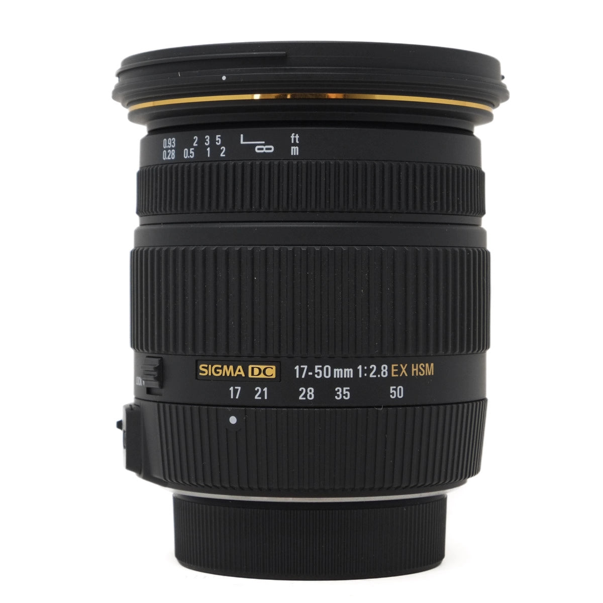 Sigma camera lens on a white background