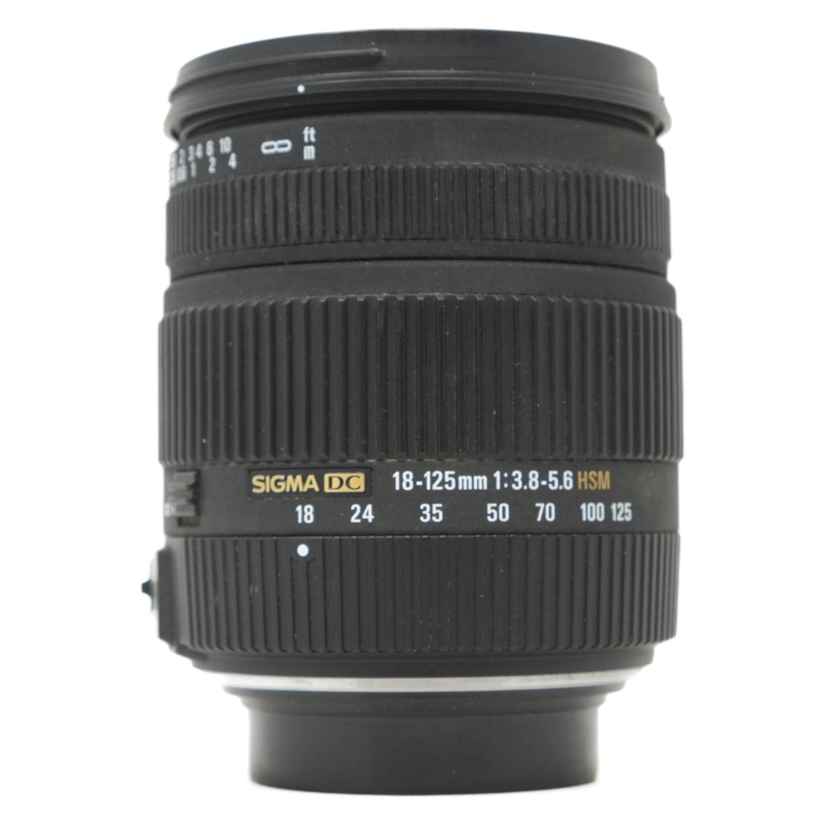 Sigma camera lens on a white background