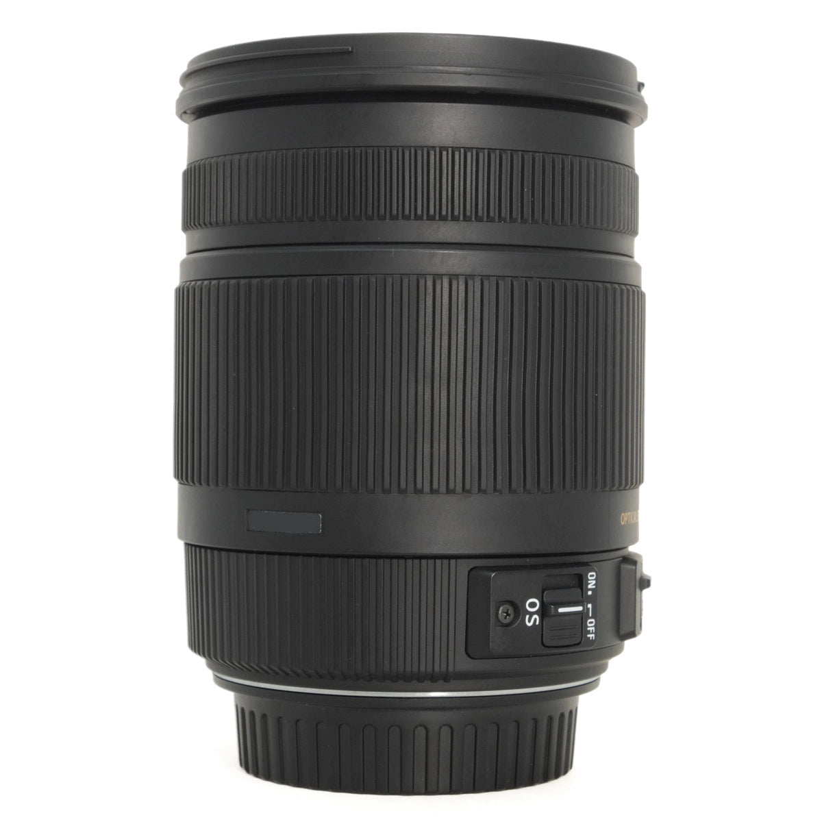 Used Sigma 18-250mm F3.5-6.3 DC OS HSM lens in Canon EF-S fitting - side angle