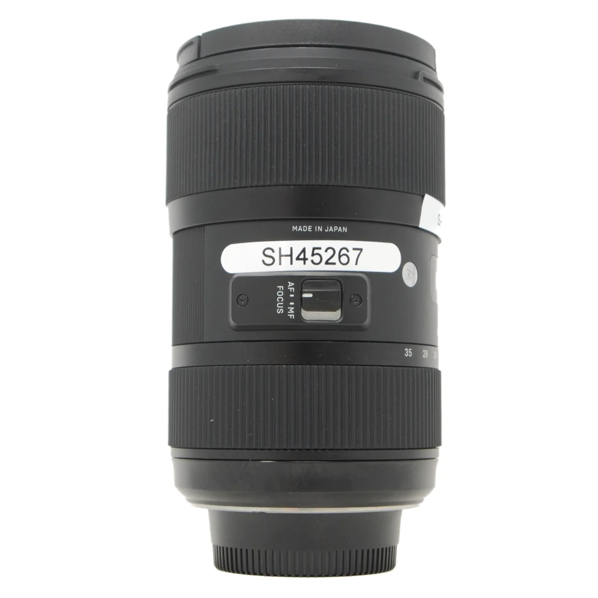 Used Sigma 18-35mm f1.8 DC Art Lens for Nikon F - side angle