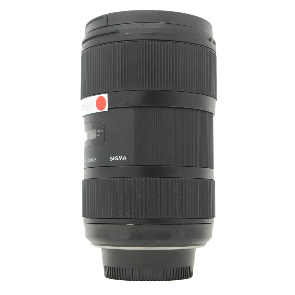 Used Sigma 18-35mm f1.8 DC Art Lens for Nikon F - side angle