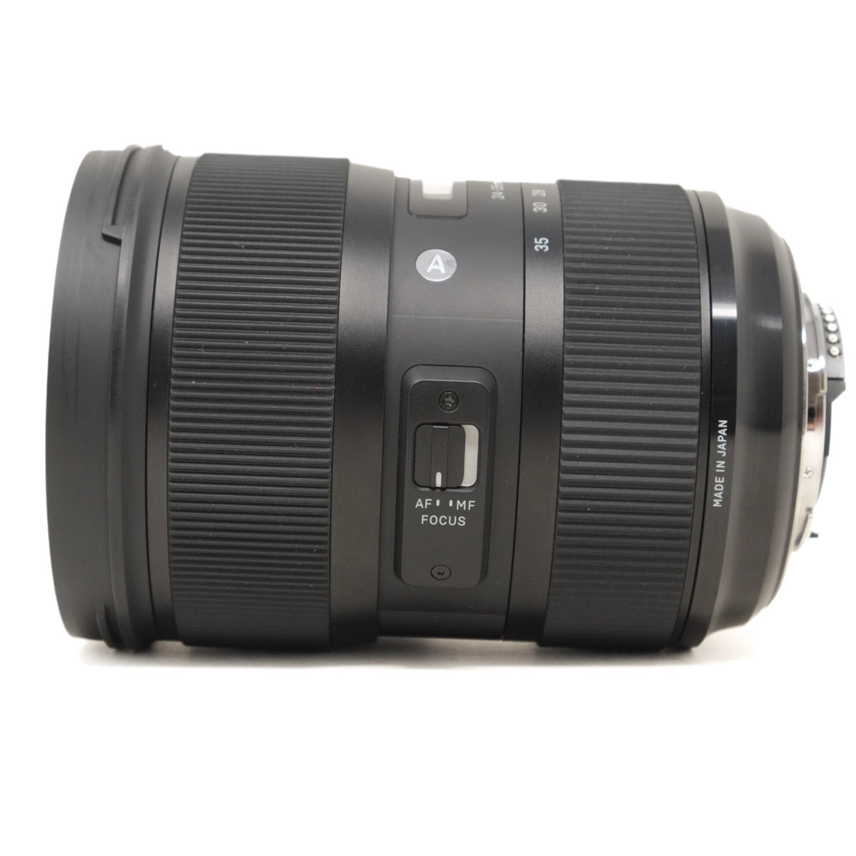 Camera lens on a white background