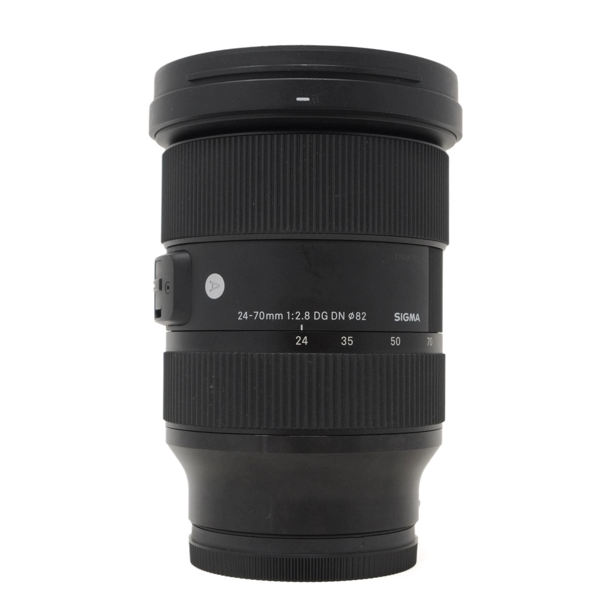 Sigma camera lens on a white background