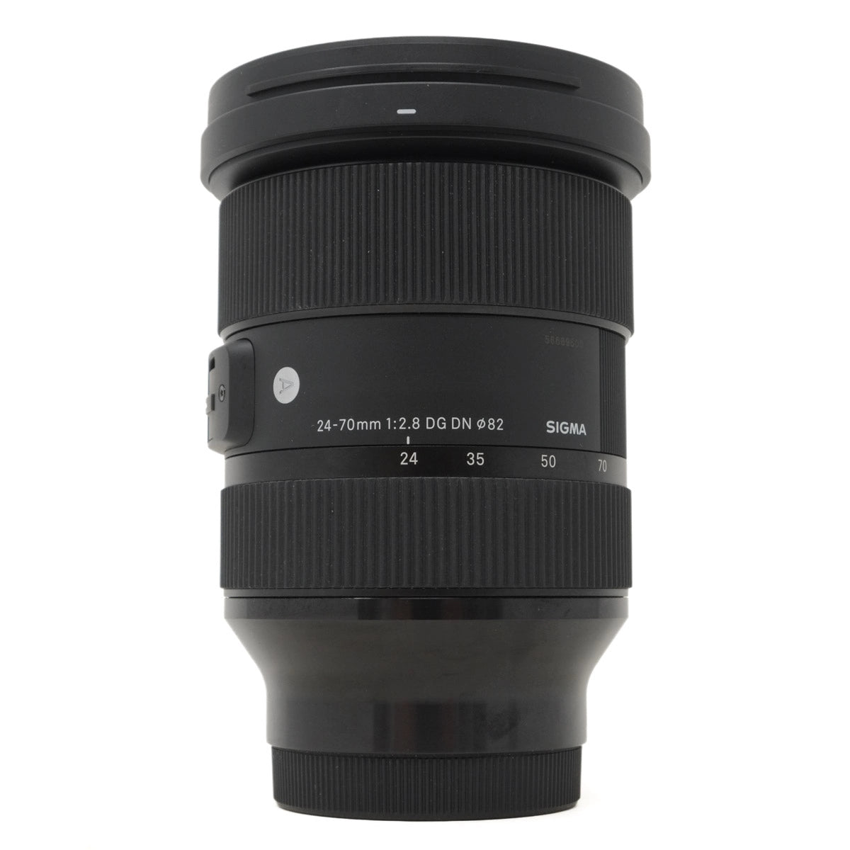 Sigma camera lens on a white background