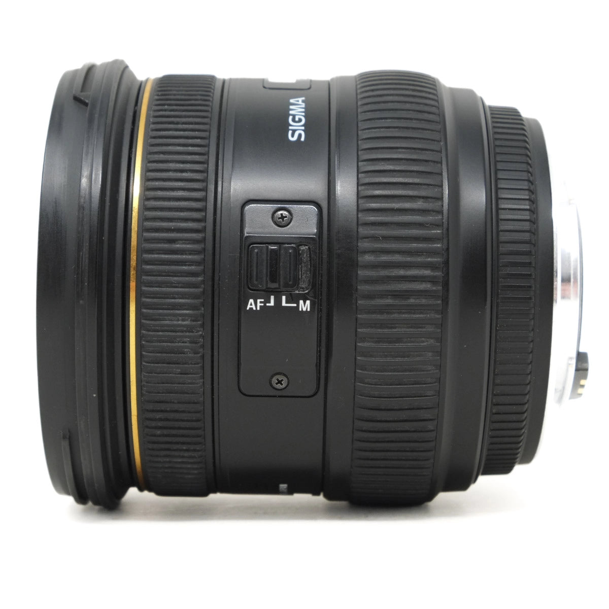 Sigma camera lens on a white background