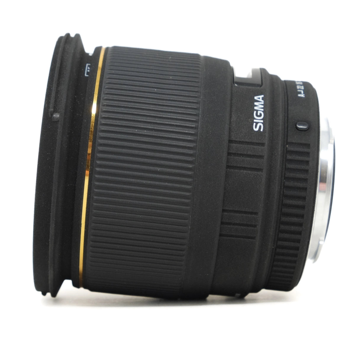 Sigma camera lens on a white background
