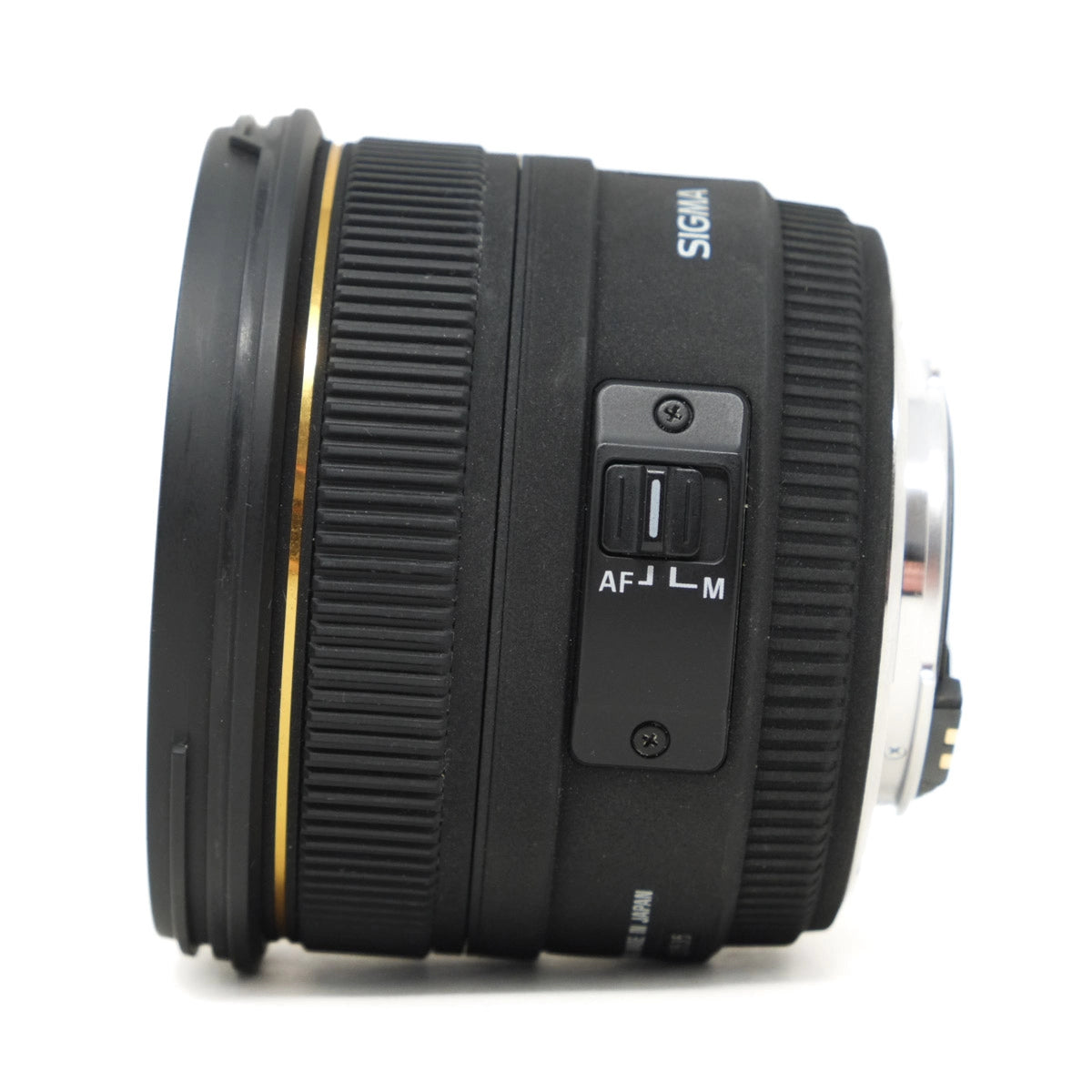 Sigma camera lens on a white background