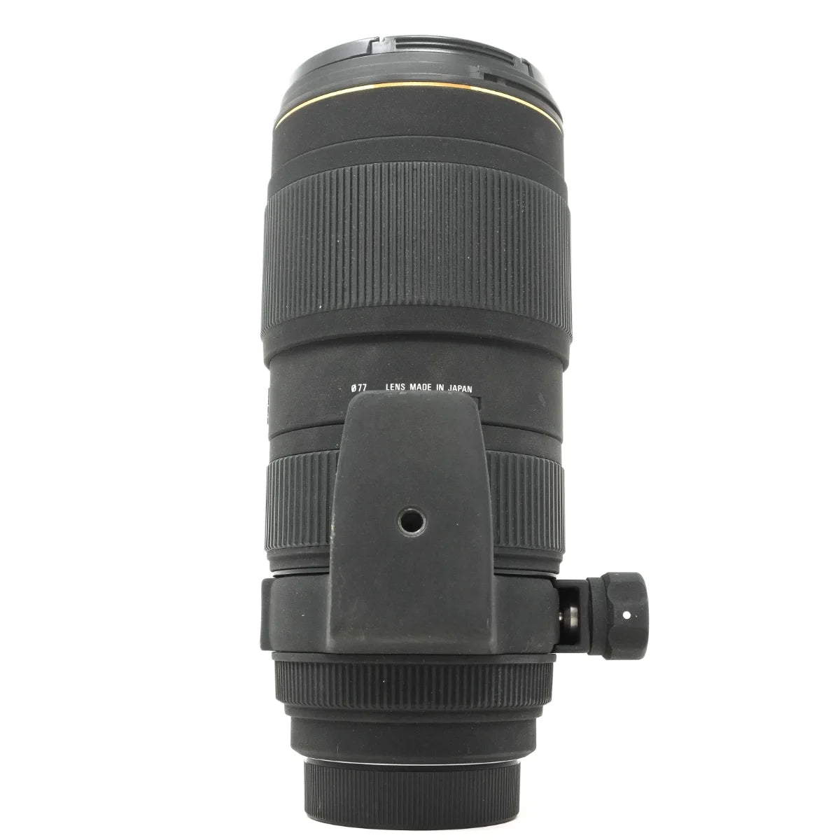 Used Sigma 70-200m f2.8 Mark II macro HSM lens In Nikon F Mount - side angle
