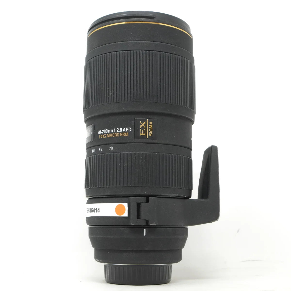 Used Sigma 70-200mm F2.8 APO DG Macro HSM lens in Nikon F Mount - side angle