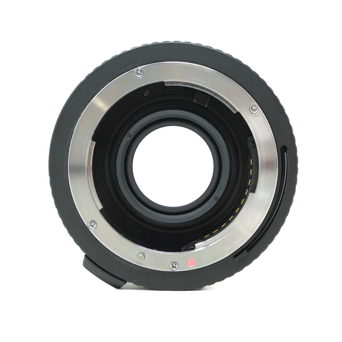 Camera lens teleconverter on a white background