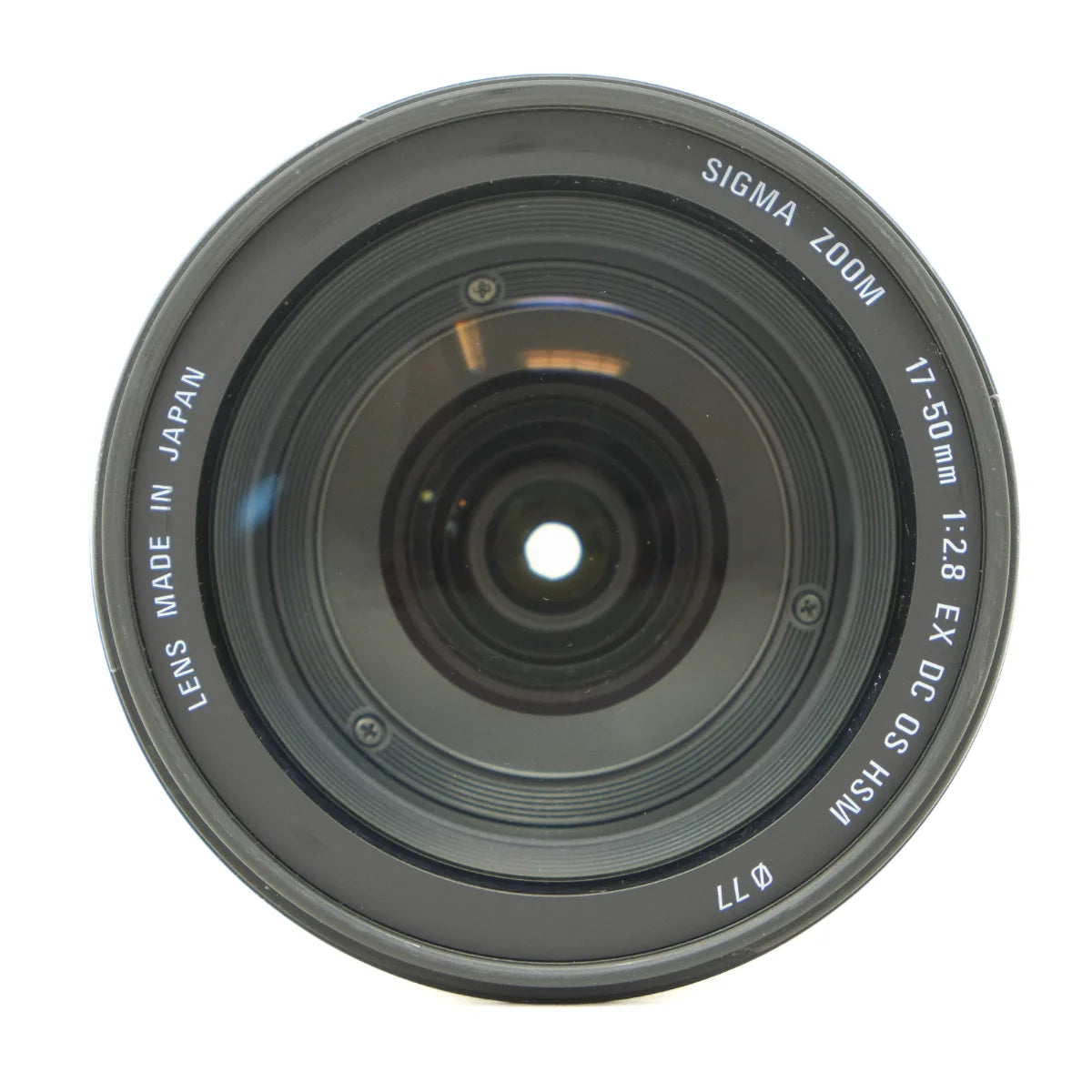 Used Sigma DC 17-50mm F2.8EX HSM OS Lens in Nikon F Mount - top angle