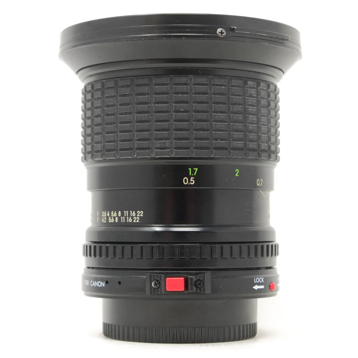 Used Sigma Zoom II 21-35mm F3.5-4.2 RARE lens in Canon FD fit - side angle