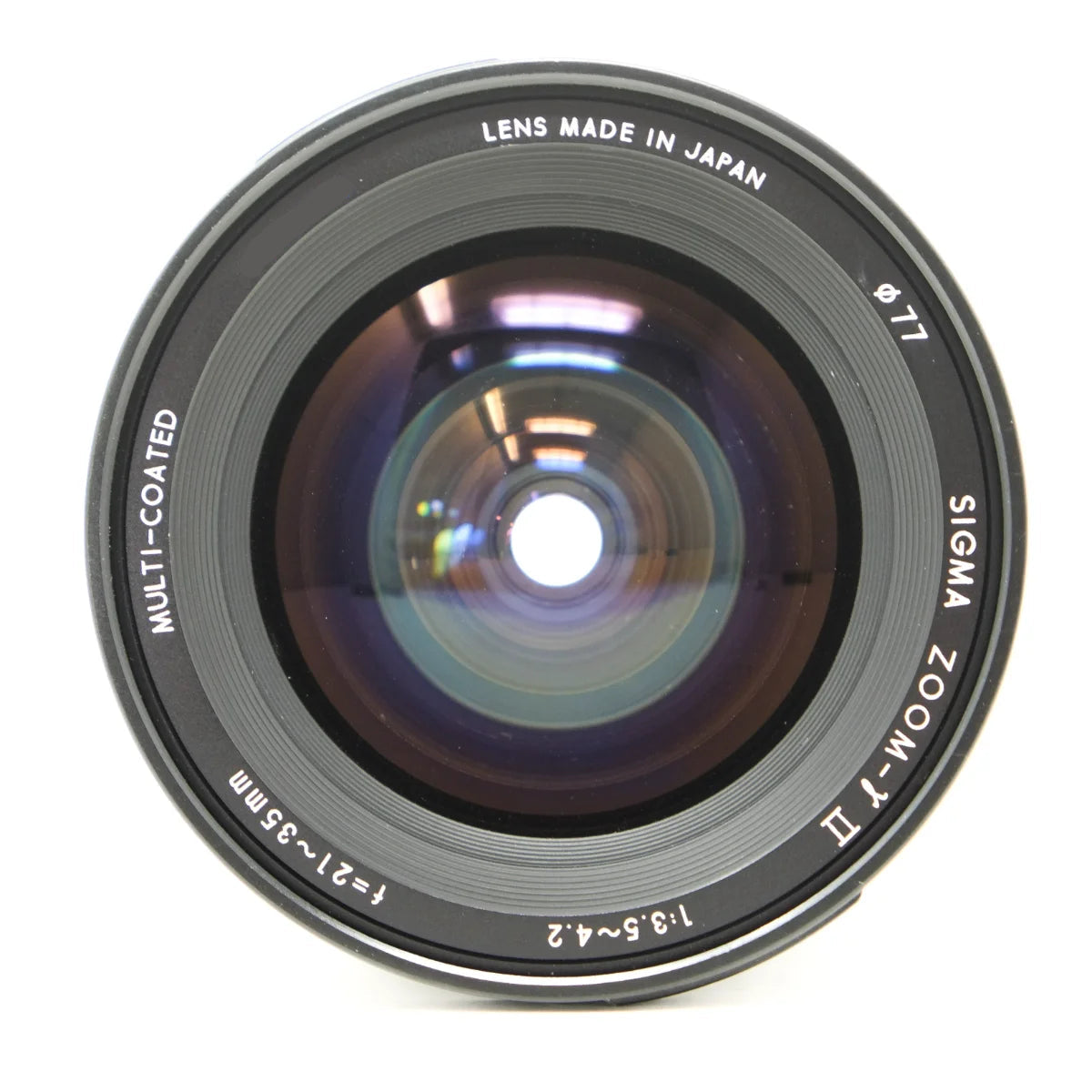 Used Sigma Zoom II 21-35mm F3.5-4.2 RARE lens in Canon FD fit - top angle