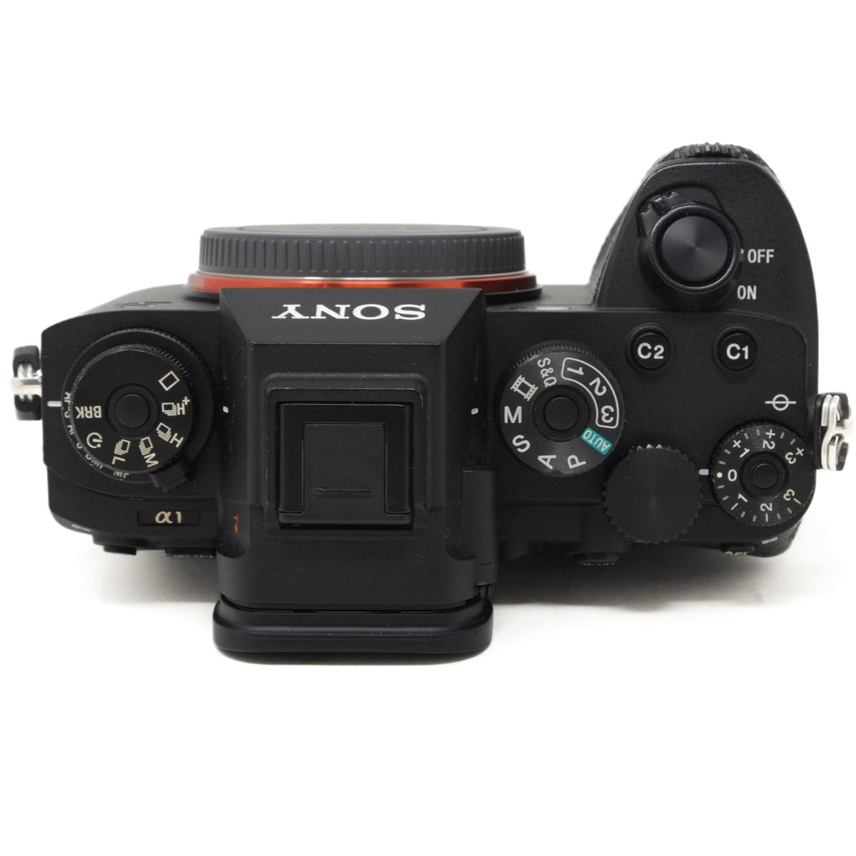 Sony camera body on a white background