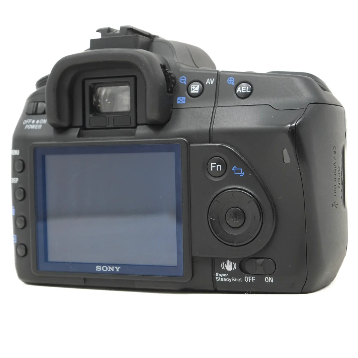 Used Sony A200 DSLR + Sony 75-300mm F4.5-5.6 lens - back angle