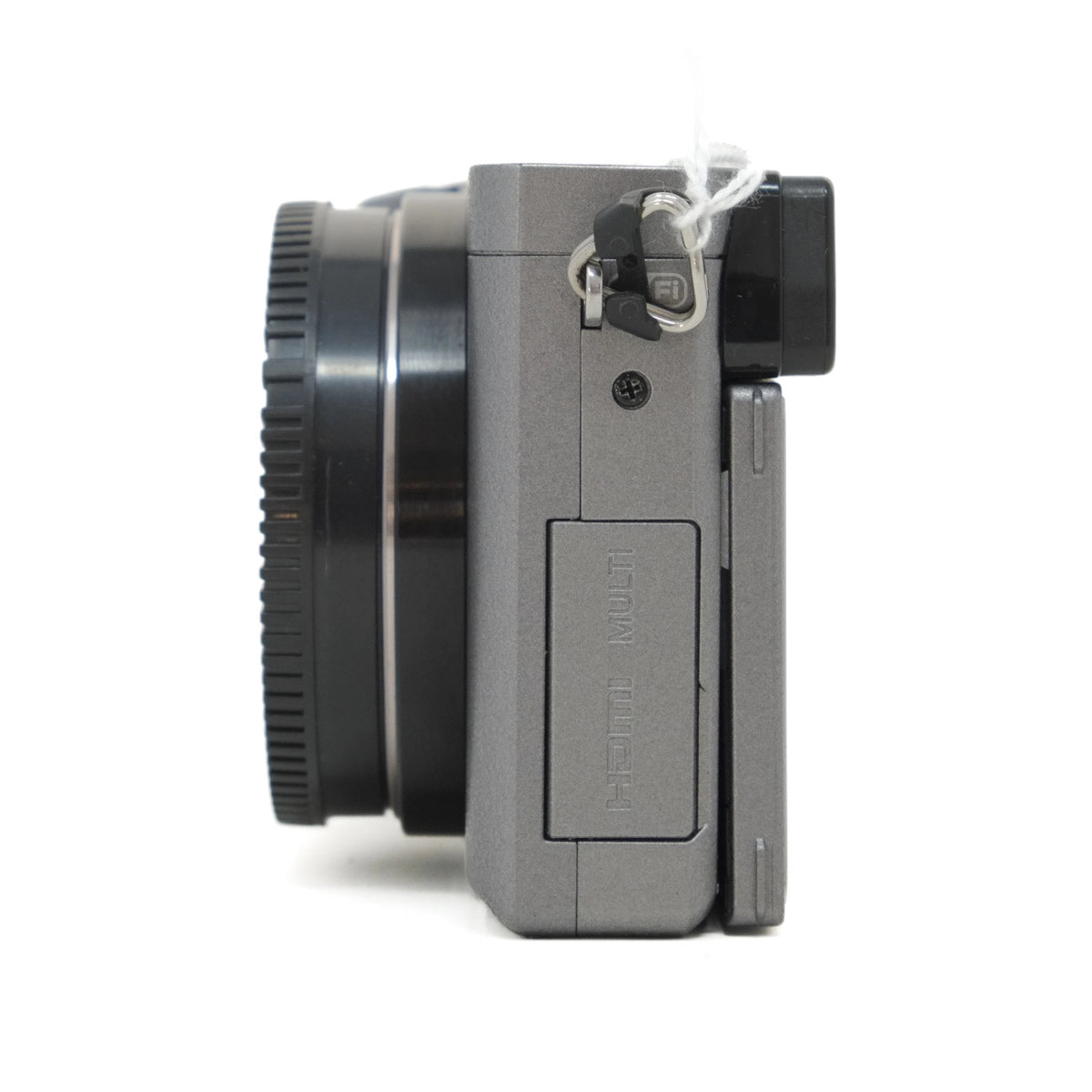 Used Sony A6000 Mirrorless camera in Graphite Grey - side angle
