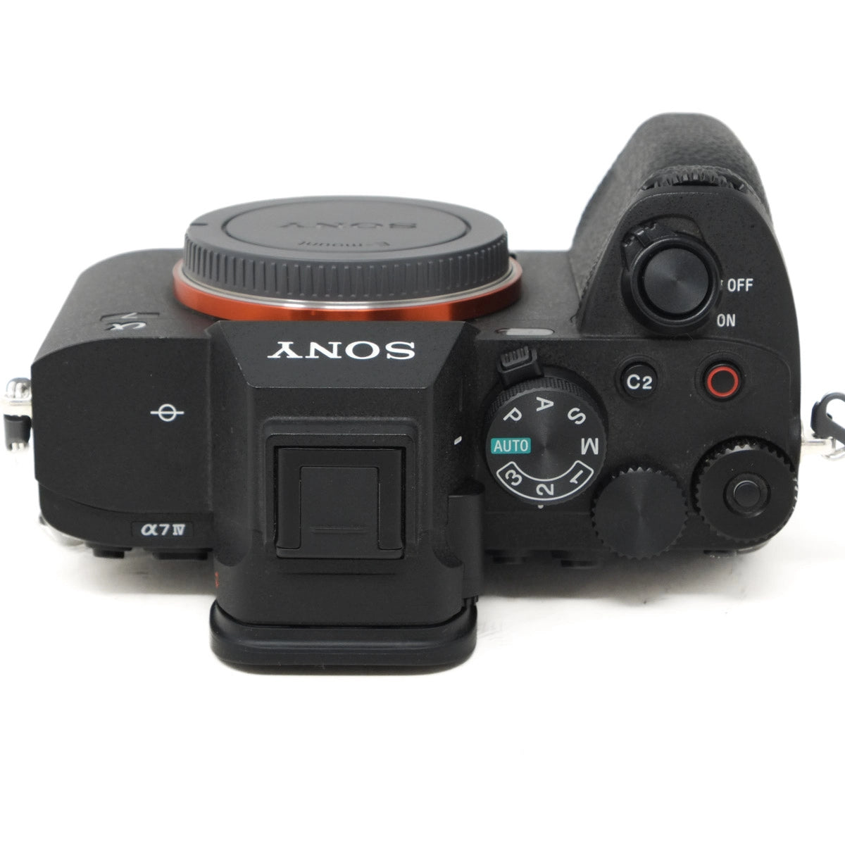 Sony camera body on a white background