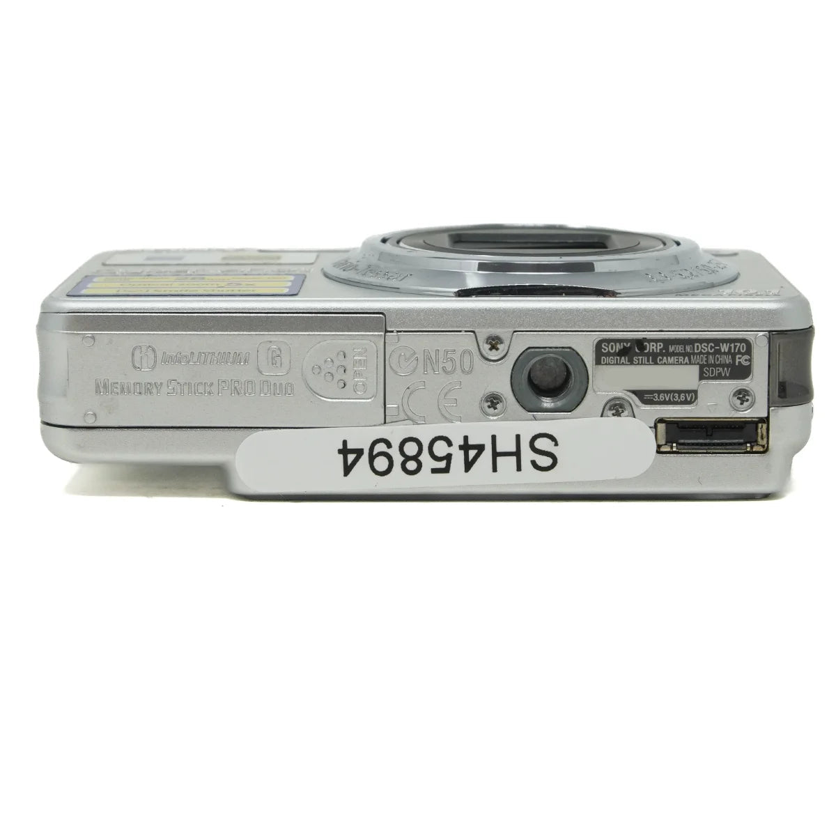 Used Sony Cybershot DSC-W170 Digital camera - bottom angle