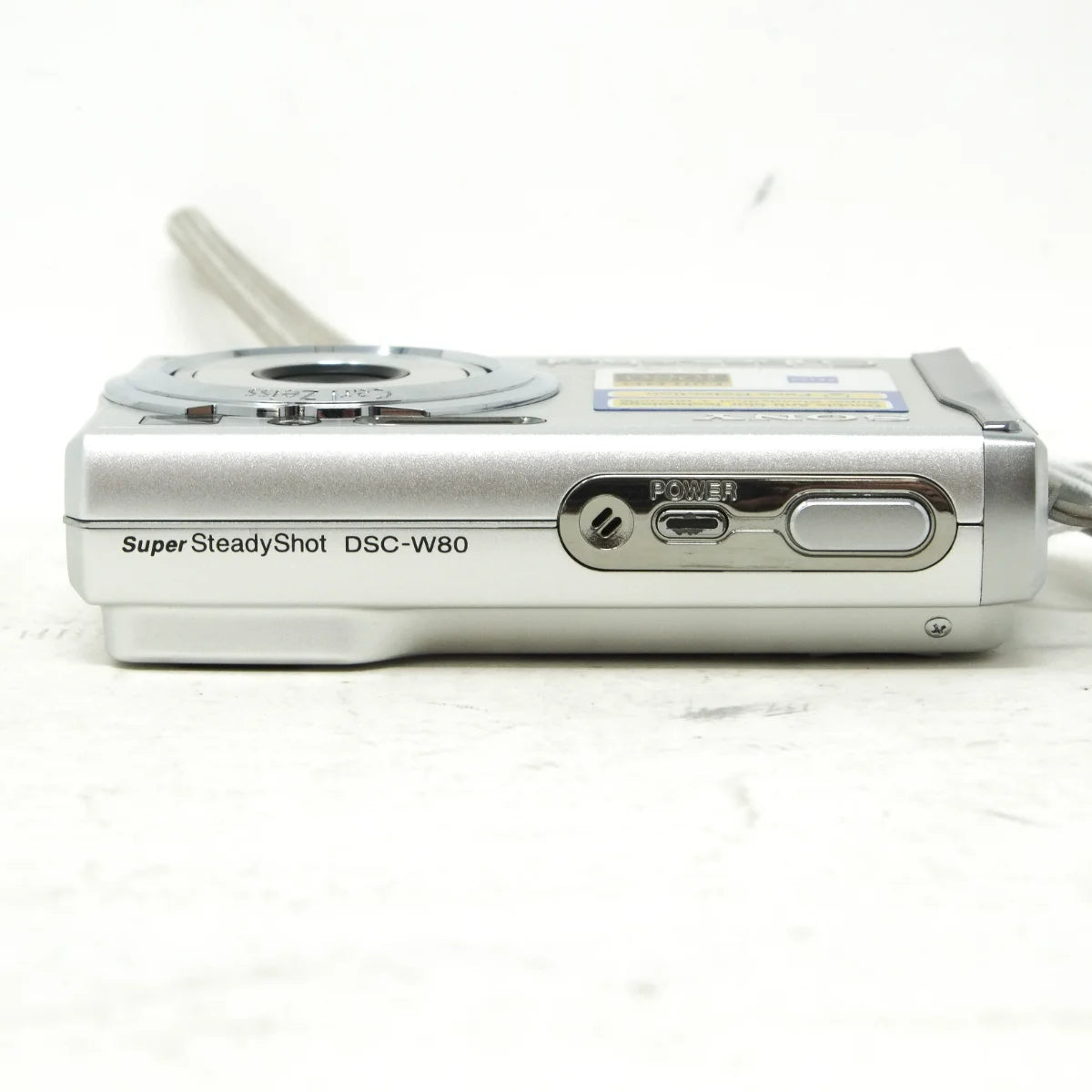 Used Sony Cybershot DSC-W80 Digital camera - top angle