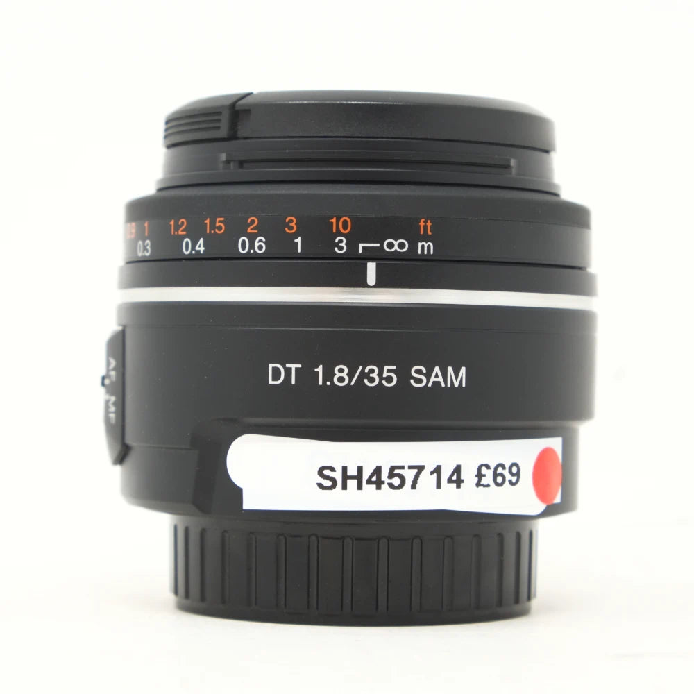 Used Sony DT 35mm F1.8 SAM lens (Hood SH45714)