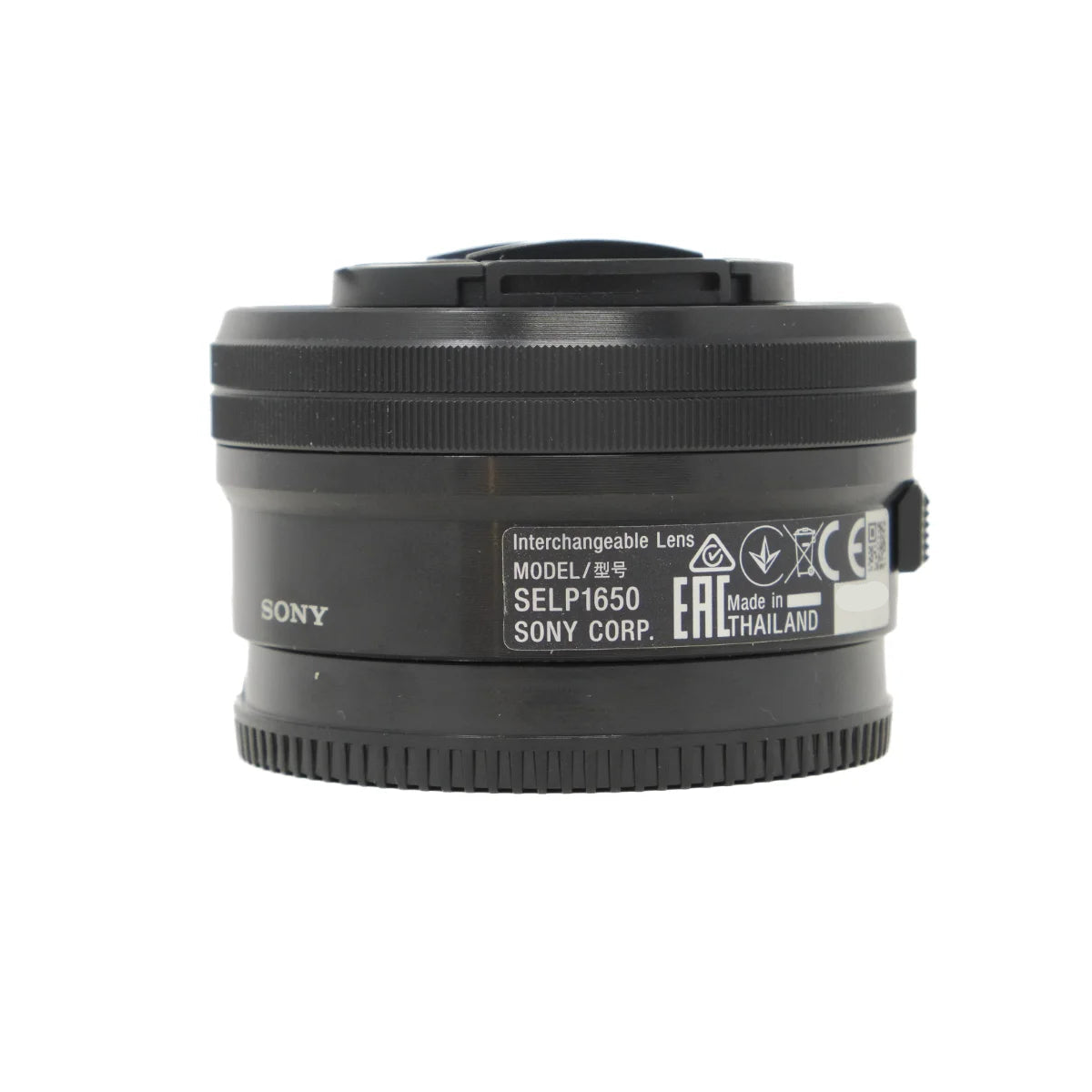 Used Sony E 16-50mm f3.5-5.6 PZ OSS Lens - side angle