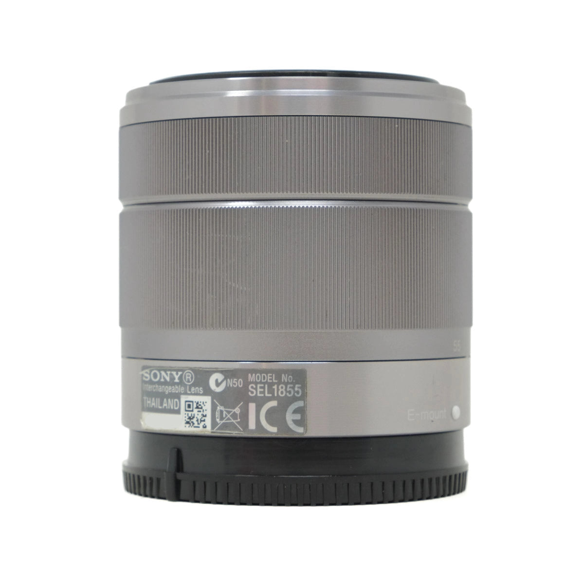 Sony camera lens on a white background