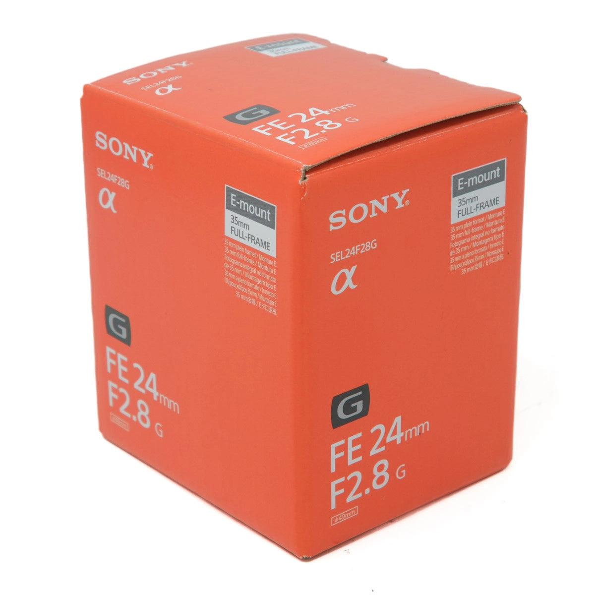 Used Sony FE 24mm F2.8G Lens - box
