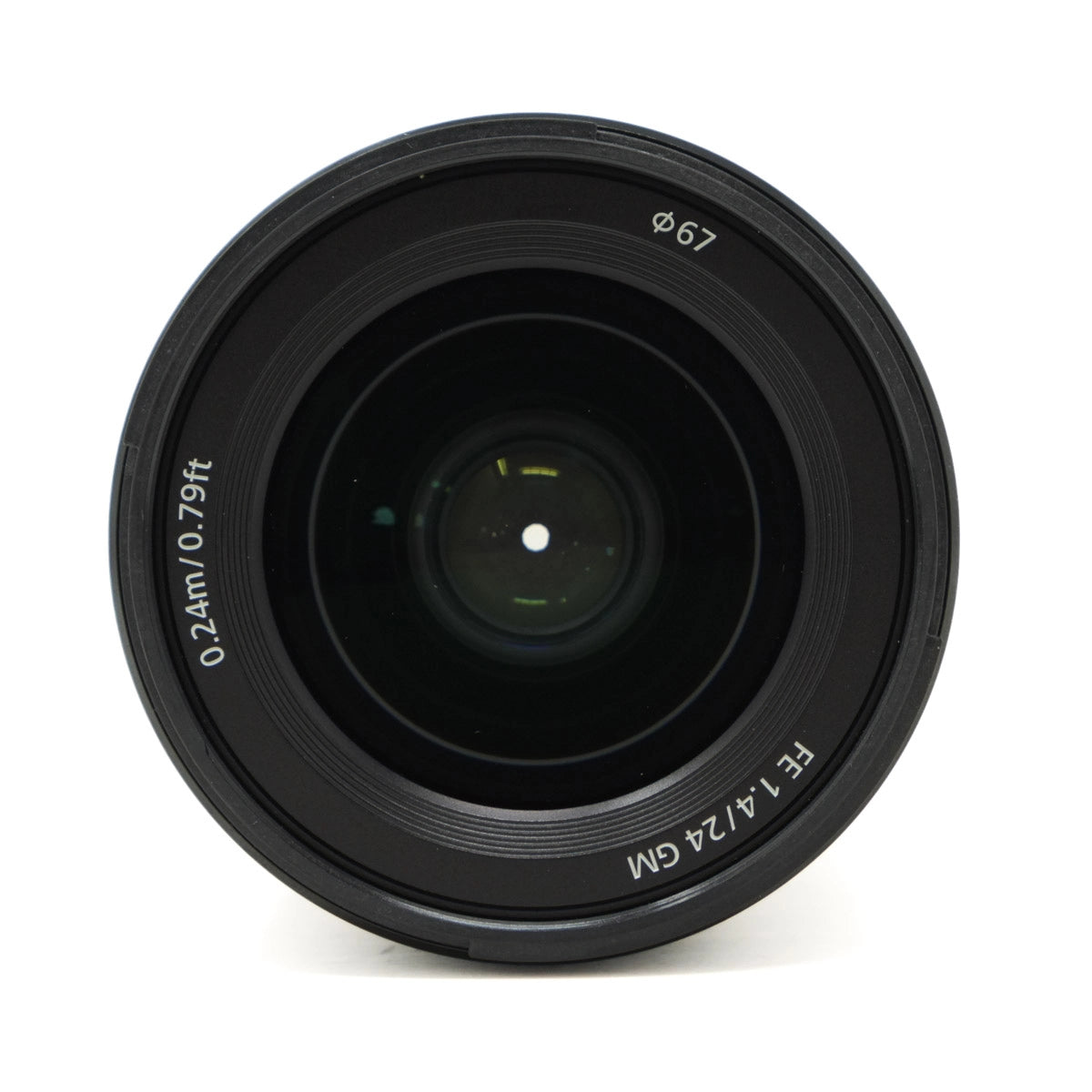 Used Sony FE 24mm f/1.4 GM Prime Lens - top angle